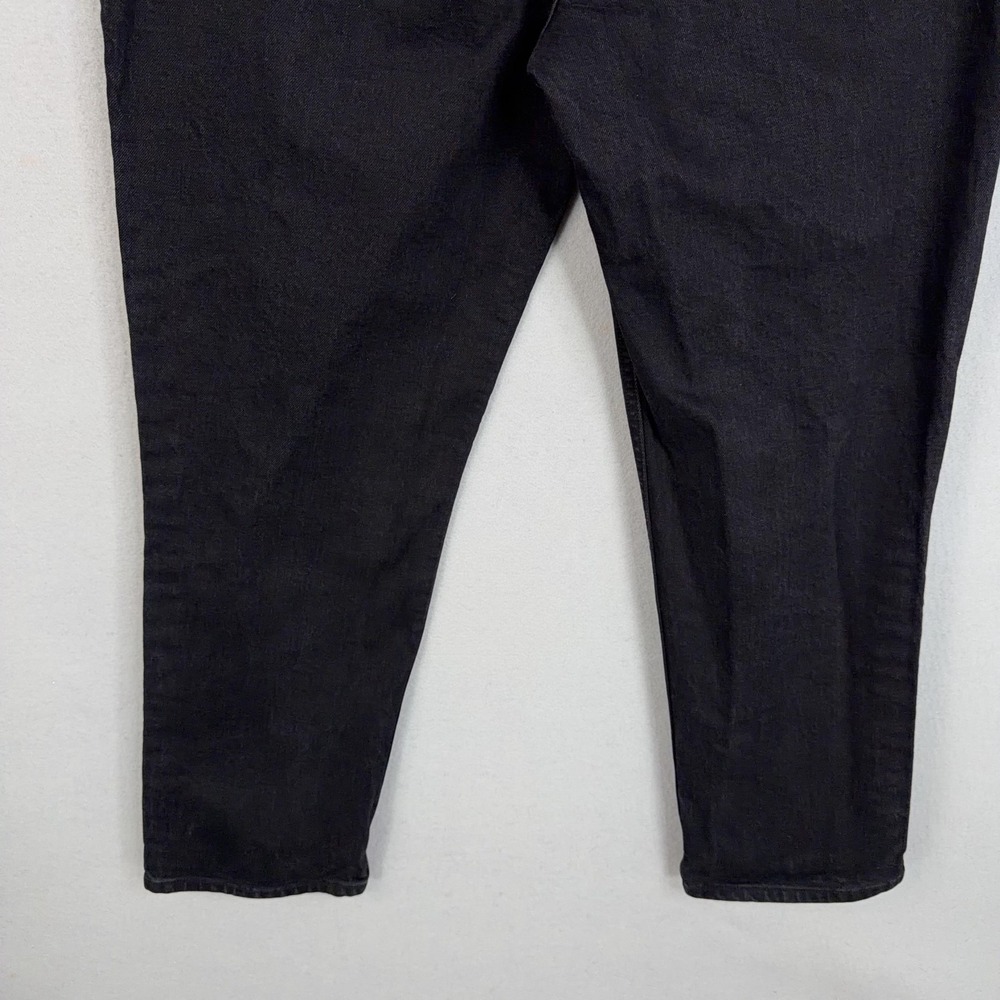 Abercrombie Fitch Jeans Womens 14 Black 90s Curve Love Straight High Rise 32 - Picture 8 of 15